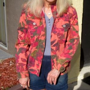 Chicos cotton blend multicolor  jacket. Size 1
